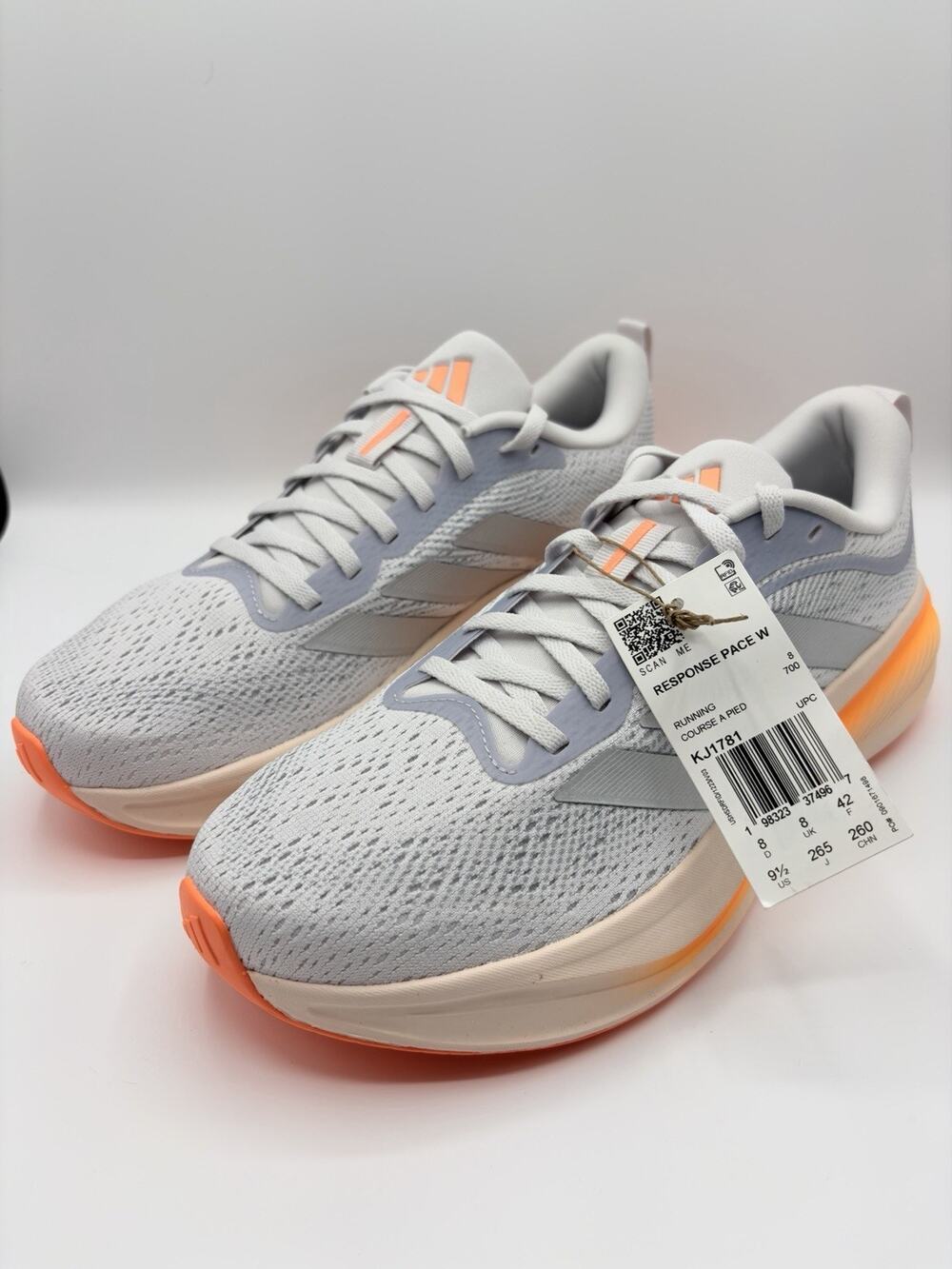 adidas Response Pace Running Womens Grey Sneakers Athletic Shoes KJ1781 Sz 9.5